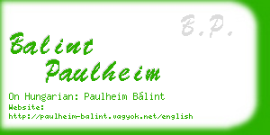 balint paulheim business card