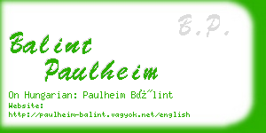 balint paulheim business card